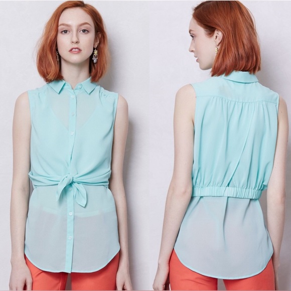 Maeve Mint Layered Blouse - Picture 5 of 5
